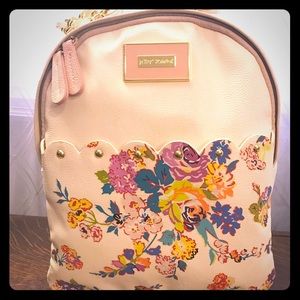 Betsey Johnson Cute White floral backpack.